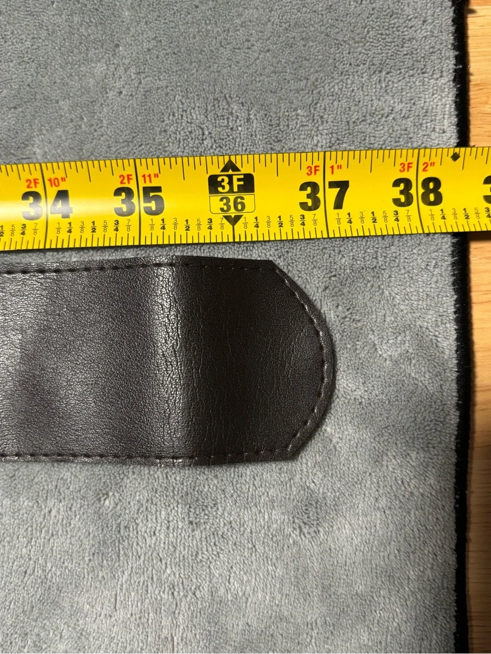 Brown Sequined Belt with Loop Buckle